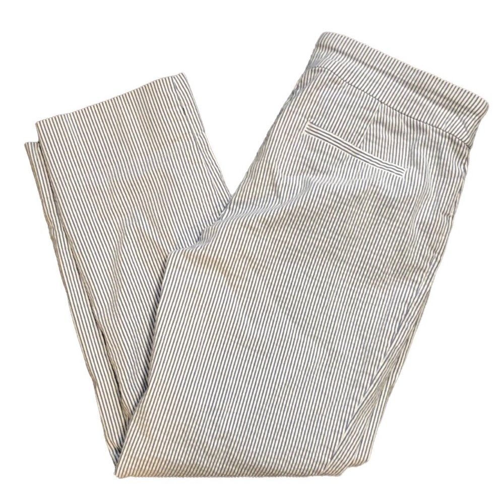 HILARY RADLEY STRETCH PINSTRIPED SUMMER PANTS SIZE MEDIUM
